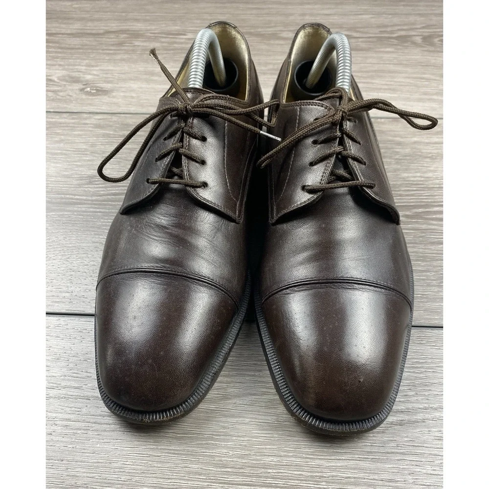 Bally Of Switzerland‎ Men's Cap Toe Leather Dress Shoes Brown Size 9.5 D